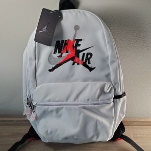 White Jordan Backpack- Jordans- Jordan Bag Air
